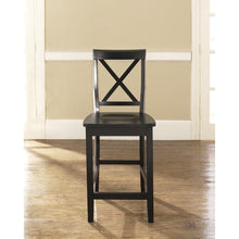 Load image into Gallery viewer, X-Back 2Pc Counter Stool Set Black - 2 Stools
