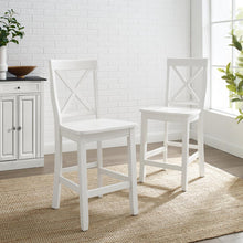 Load image into Gallery viewer, X-Back 2Pc Counter Stool Set White - 2 Stools
