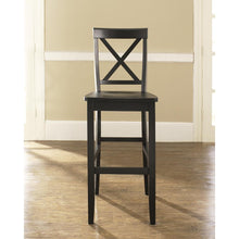 Load image into Gallery viewer, X-Back 2Pc Bar Stool Set Black - 2 Stools
