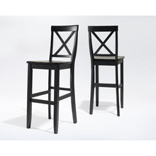 Load image into Gallery viewer, X-Back 2Pc Bar Stool Set Black - 2 Stools
