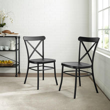 Load image into Gallery viewer, Camille 2Pc Metal Chair Set Matte Black - 2 Chairs
