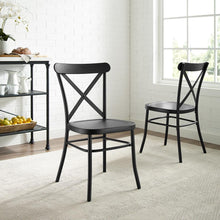 Load image into Gallery viewer, Camille 2Pc Metal Chair Set Matte Black - 2 Chairs
