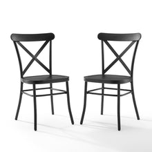 Load image into Gallery viewer, Camille 2Pc Metal Chair Set Matte Black - 2 Chairs
