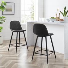 Load image into Gallery viewer, Weston 2Pc Counter Stool Set Distressed Black/Matte Black - 2 Stools
