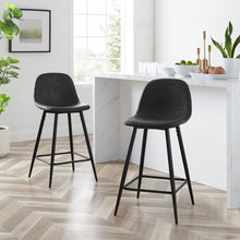 Load image into Gallery viewer, Weston 2Pc Counter Stool Set Distressed Black/Matte Black - 2 Stools
