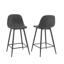 Load image into Gallery viewer, Weston 2Pc Counter Stool Set Distressed Black/Matte Black - 2 Stools
