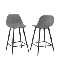 Load image into Gallery viewer, Weston 2Pc Counter Stool Set Distressed Gray/Matte Black - 2 Stools

