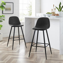 Load image into Gallery viewer, Weston 2Pc Bar Stool Set Distressed Black/Matte Black - 2 Stools
