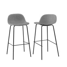 Load image into Gallery viewer, Riley 2Pc Bar Stool Set Gray/ Matte Black - 2 Stools
