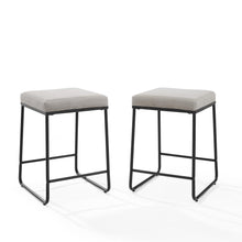 Load image into Gallery viewer, Beckett 2Pc Counter Stool Set Gray/ Matte Black - 2 Stools

