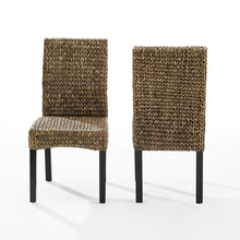 Load image into Gallery viewer, Edgewater 2Pc Dining Chair Set Seagrass/Darkbrown - 2 Chairs
