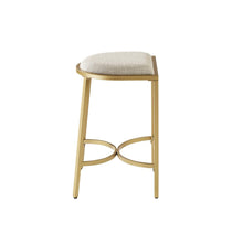 Load image into Gallery viewer, Ellery 2Pc Counter Stool Set Oatmeal/Gold - 2 Stools
