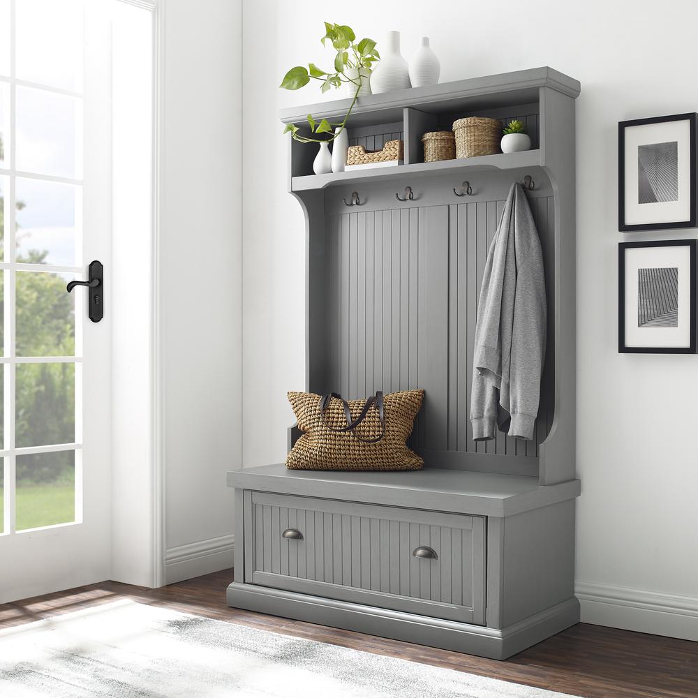 Seaside Hall Tree Distressed Gray