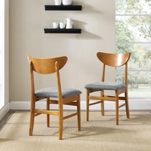 Load image into Gallery viewer, Landon 2Pc Wood Dining Chairs W/Upholstered Seat Acorn - 2 Wood Back Chairs
