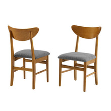 Load image into Gallery viewer, Landon 2Pc Wood Dining Chairs W/Upholstered Seat Acorn - 2 Wood Back Chairs
