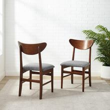 Load image into Gallery viewer, Landon 2Pc Wood Dining Chairs W/Upholstered Seat Mahogany - 2 Wood Back Chairs
