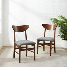 Load image into Gallery viewer, Landon 2Pc Wood Dining Chairs W/Upholstered Seat Mahogany - 2 Wood Back Chairs
