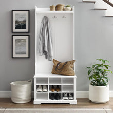 Load image into Gallery viewer, Anderson Shoe Storage Hall Tree White
