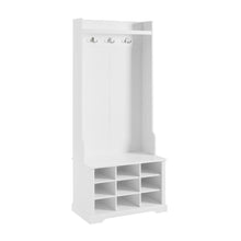 Load image into Gallery viewer, Anderson Shoe Storage Hall Tree White
