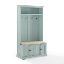 Load image into Gallery viewer, Holbrook Hall Tree Distressed Seafoamblue/Oatmeal

