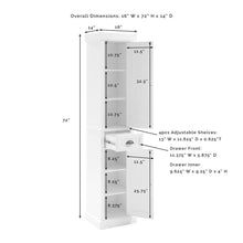 Load image into Gallery viewer, Seaside Tall Linen Cabinet Distressed Gray

