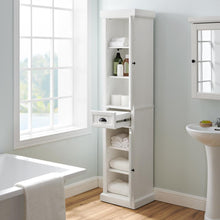 Load image into Gallery viewer, Seaside Tall Linen Cabinet Distressed White
