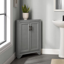 Load image into Gallery viewer, Tara Corner Storage  Cabinet Distressed Gray
