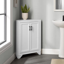 Load image into Gallery viewer, Tara Corner Storage Cabinet Distressed White
