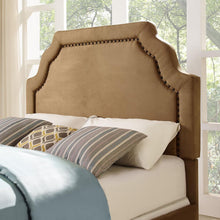 Load image into Gallery viewer, Loren Upholstered Full/Queen Headboard Camel
