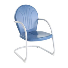 Load image into Gallery viewer, Griffith Outdoor Metal Armchair Sky Blue Gloss
