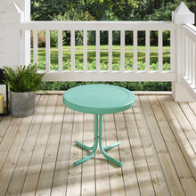 Load image into Gallery viewer, Griffith Outdoor Metal Side Table Aqua Gloss
