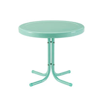 Load image into Gallery viewer, Griffith Outdoor Metal Side Table Aqua Gloss

