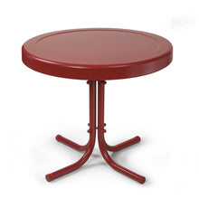 Load image into Gallery viewer, Griffith Outdoor Metal Side Table Dark Red Satin
