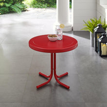 Load image into Gallery viewer, Griffith Outdoor Metal Side Table Bright Red Gloss
