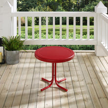Load image into Gallery viewer, Griffith Outdoor Metal Side Table Bright Red Gloss
