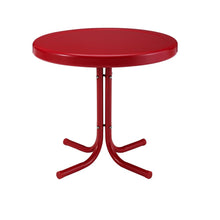 Load image into Gallery viewer, Griffith Outdoor Metal Side Table Bright Red Gloss
