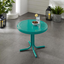 Load image into Gallery viewer, Griffith Outdoor Metal Side Table Turquoise Gloss
