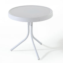 Load image into Gallery viewer, Griffith Outdoor Metal Side Table White Satin
