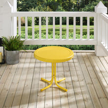 Load image into Gallery viewer, Griffith Outdoor Metal Side Table Bright Yellow Gloss
