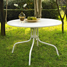 Load image into Gallery viewer, Griffith 39&quot; Outdoor Metal Dining Table White Satin
