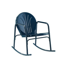 Load image into Gallery viewer, Griffith 2Pc Outdoor Metal Rocking Chair Set Navy Gloss - 2 Rocking Chairs
