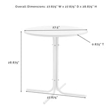 Load image into Gallery viewer, Griffith Outdoor Metal Bistro Table White Satin
