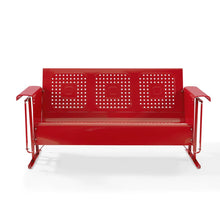 Load image into Gallery viewer, Bates Outdoor Metal Sofa Glider Red
