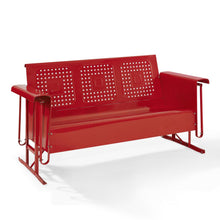 Load image into Gallery viewer, Bates Outdoor Metal Sofa Glider Red
