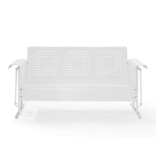 Load image into Gallery viewer, Bates Outdoor Metal Sofa Glider White
