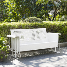Load image into Gallery viewer, Bates Outdoor Metal Sofa Glider White
