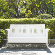 Load image into Gallery viewer, Bates Outdoor Metal Sofa Glider White
