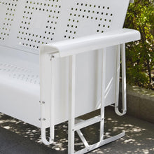 Load image into Gallery viewer, Bates Outdoor Metal Sofa Glider White
