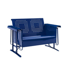 Load image into Gallery viewer, Bates Outdoor Metal Loveseat Glider Navy
