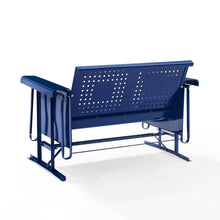 Load image into Gallery viewer, Bates Outdoor Metal Loveseat Glider Navy
